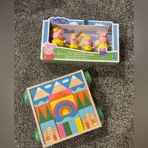 Toy bundle wood puzzle and peppa pig